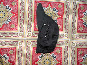 black cap with Chrome accessories