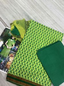 Green Dress Material