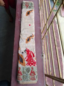 Motka Silk Hand Embroidery Saree