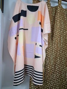 Geometric Print Kaftan Dress