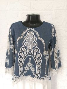 Imported Boho Embroidered Top