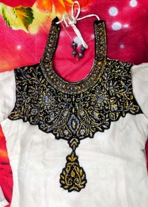 Beautiful Jarkan Work Kurta Palazzo Set❤️