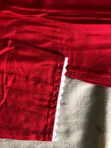 Red Embroidered Kurta