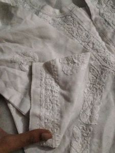 White Embroidered Kurta
