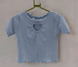 Cute Heart Cutout Top