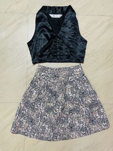 Floral Golden Skirt