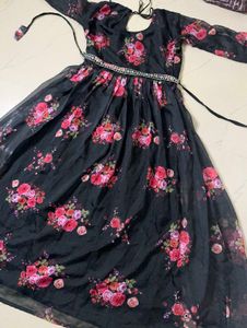 Floral Print Maxi Dress with belt