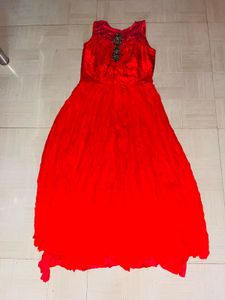 Elegant Crimson Red Evening Gown