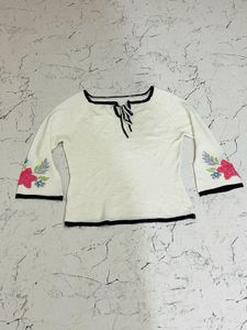Floral Embroidered Top