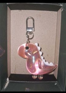 SAVANA Cute Pink Dinosaur Bag Charm