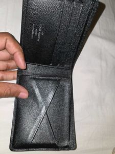 Black Leather Wallet Louis Vuitton