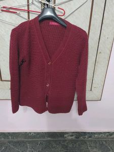 Burgundy Cardigan Sweater