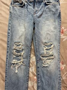 Distressed Denim Jeans
