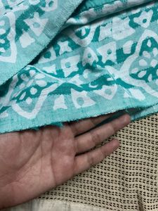 Sea Green Cotton Saree