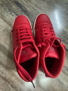 Red High-Top Fashion Sneakers