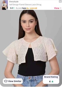 Lace Flared Sleeve Shrug