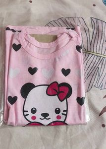 Cute Pink Panda Heart Dress