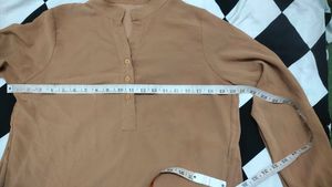 Brown Long Sleeve Top Bust 40