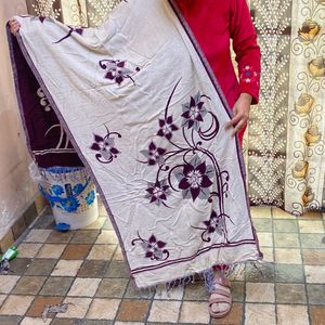 double side Floral Print Stole