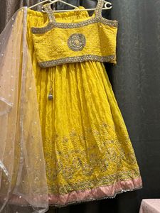 Yellow Embellished Lehenga Choli