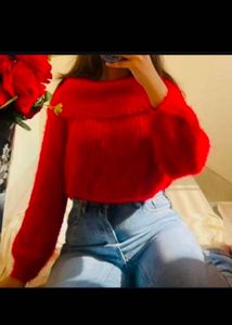 Off-Shoulder Sweater( lavender color available)