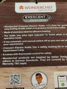 New Electric Kettle 1.5 Ltr 2y Warranty