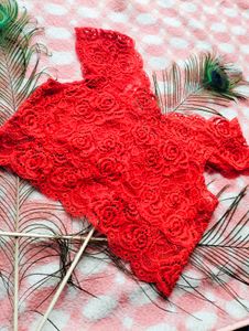 Crimson Lace Bralette – Romantic ,Radiant, Refined