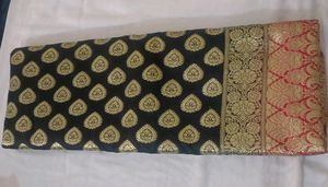 New Pure Katan Banarasi Saree Black And Pink