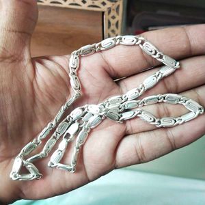 Slightly Used Pure Silver Figaro Chain 41.060 Gm