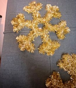 Christmas Tinsel Snowflake Decor