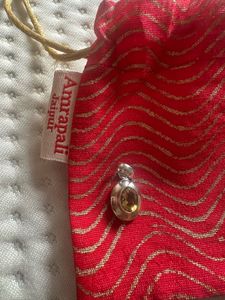 Sterling Silver Pendant With Yellow Sapphire