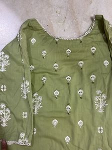Light Green Cotton Kurta Set