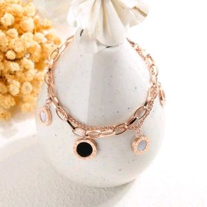 Roman Anti-tarnish rose gold charm bracelet