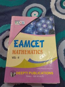 Eamcet Mathematics By Deepthi Publications. Best for Formula Based Questions. No Pen Mark On Any Page.