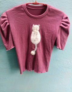 Cute Cat Graphic Top