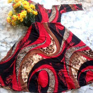 Digital Print Floral Gown
