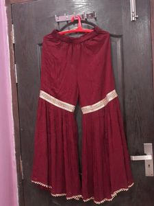 Maroon Sharara Suit