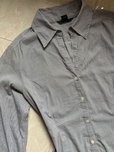 Y2k Stripped Grey Shirt