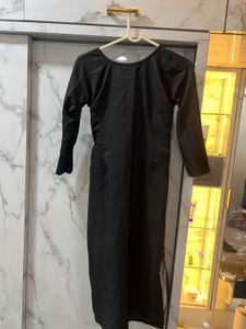 Printed Black Kurta