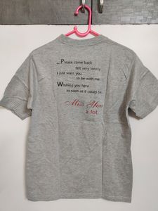 Grey colour Printed t-shirt