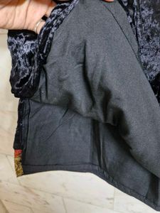 Global Desi Embellished Velvet Kurta