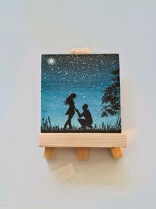 Starry Night With Girl Proposing Boy