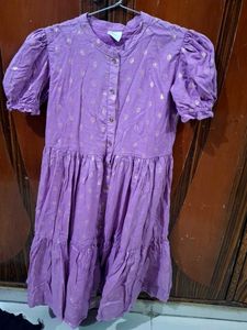 Chic Lavender Tiered Midi Dress