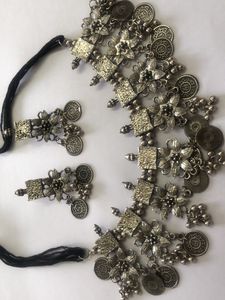 Oxidised Fancy Jwellery Set (Necklace +Earrings)