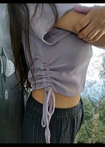 SSS Cute Lavender Crop Top