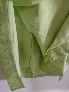 Green Zari Work Polka Dot Kurta