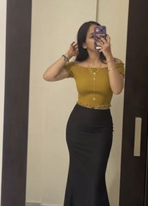 Golden Hour Glow Off-Shoulder Smocked Crop Top