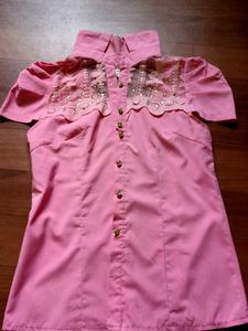 Pink Embellished Top🌷