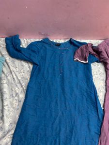 Yellow Printed Kurta