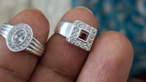 Set of Two pure silver Rings